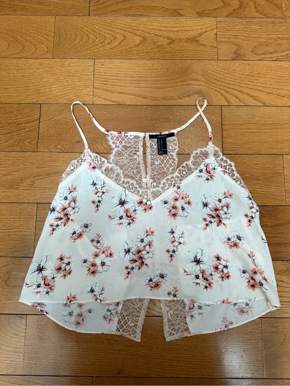 Floral Lace-Back Cami Size Small